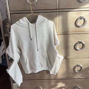 NDLSS cut out sleeves hoodie, size M